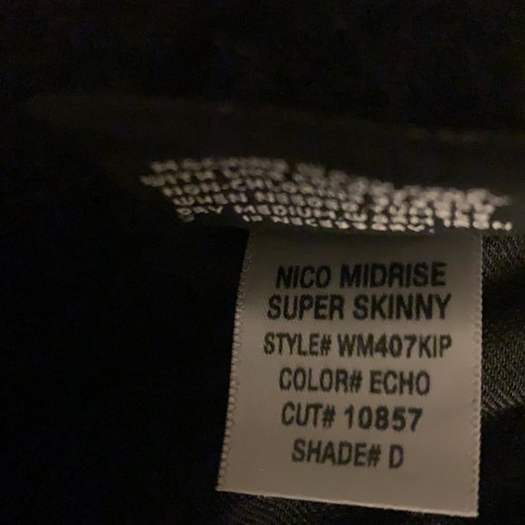 Hudson Nico Mid Rise Super Skinny Black Jeans - Picture 8 of 9